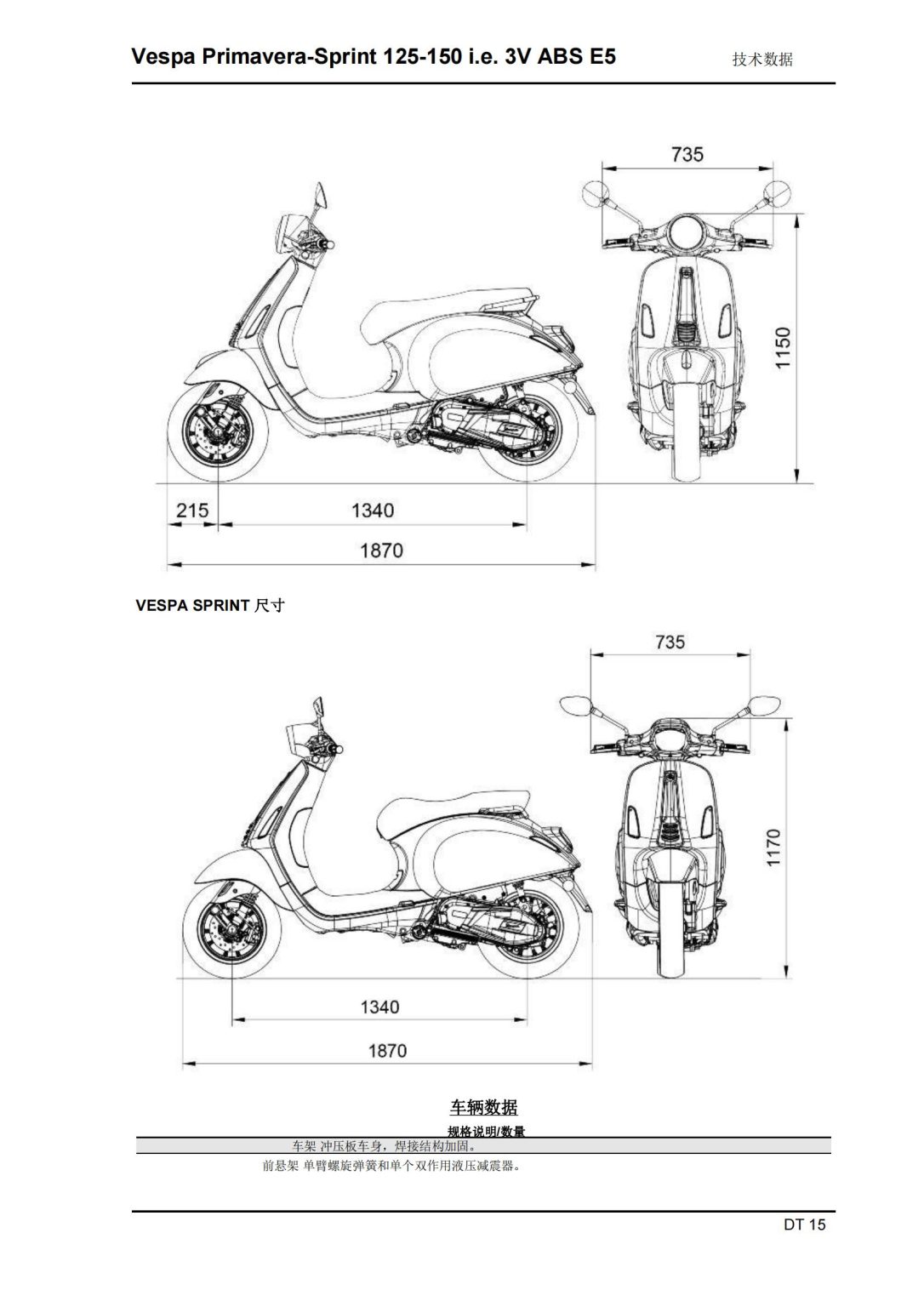 Vespa Primavera S Sprint S Primavera S